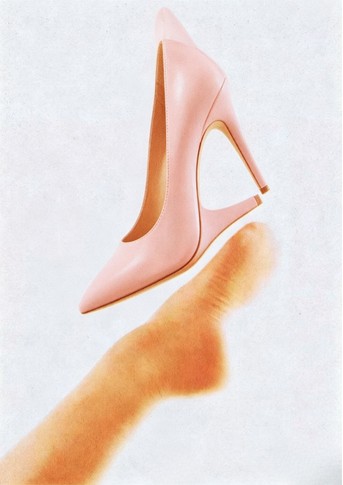 Pink shoe and warm shadow research reference